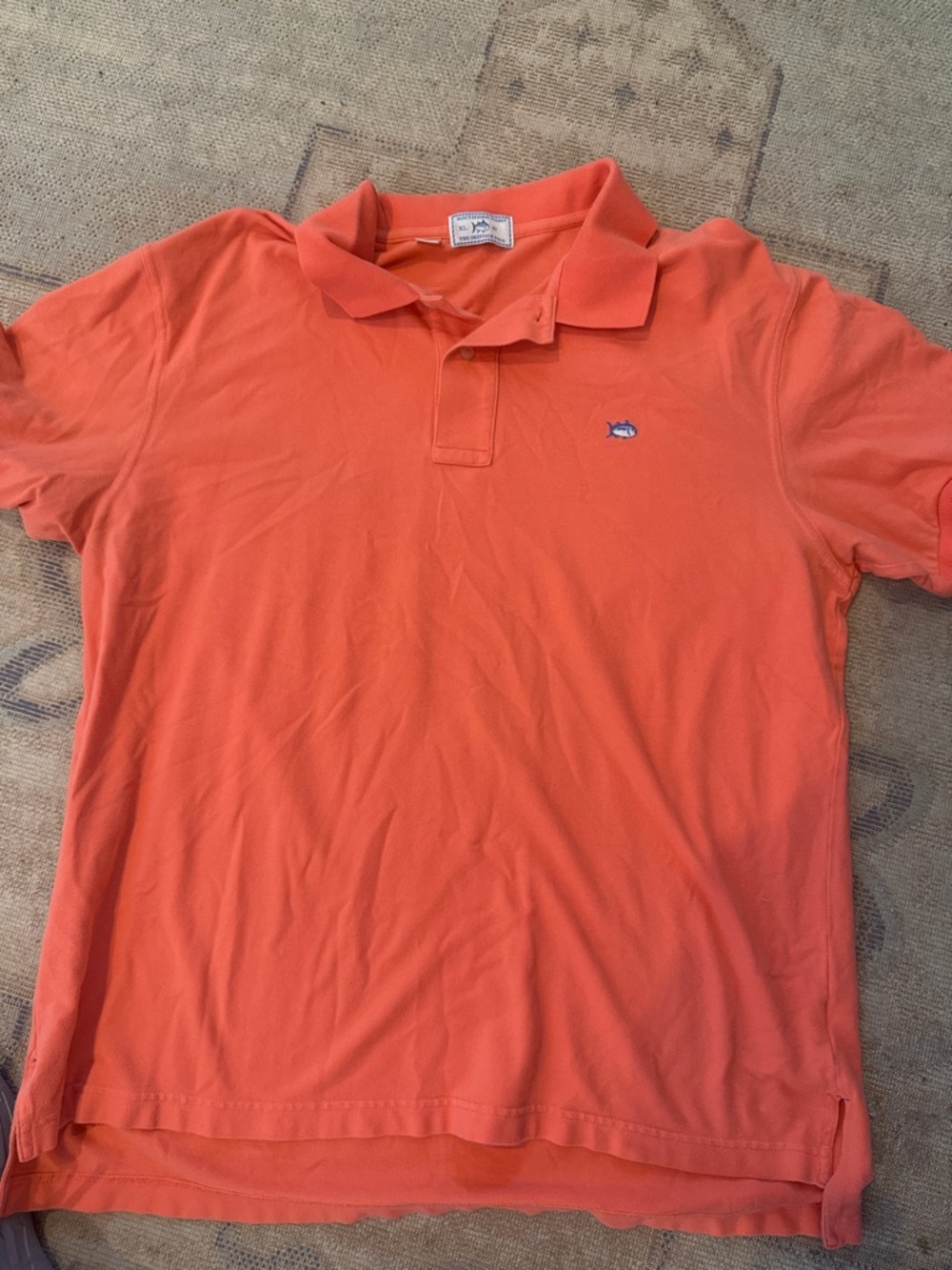 Vineyard Vines Coral-Orange Short Sleeve Polo